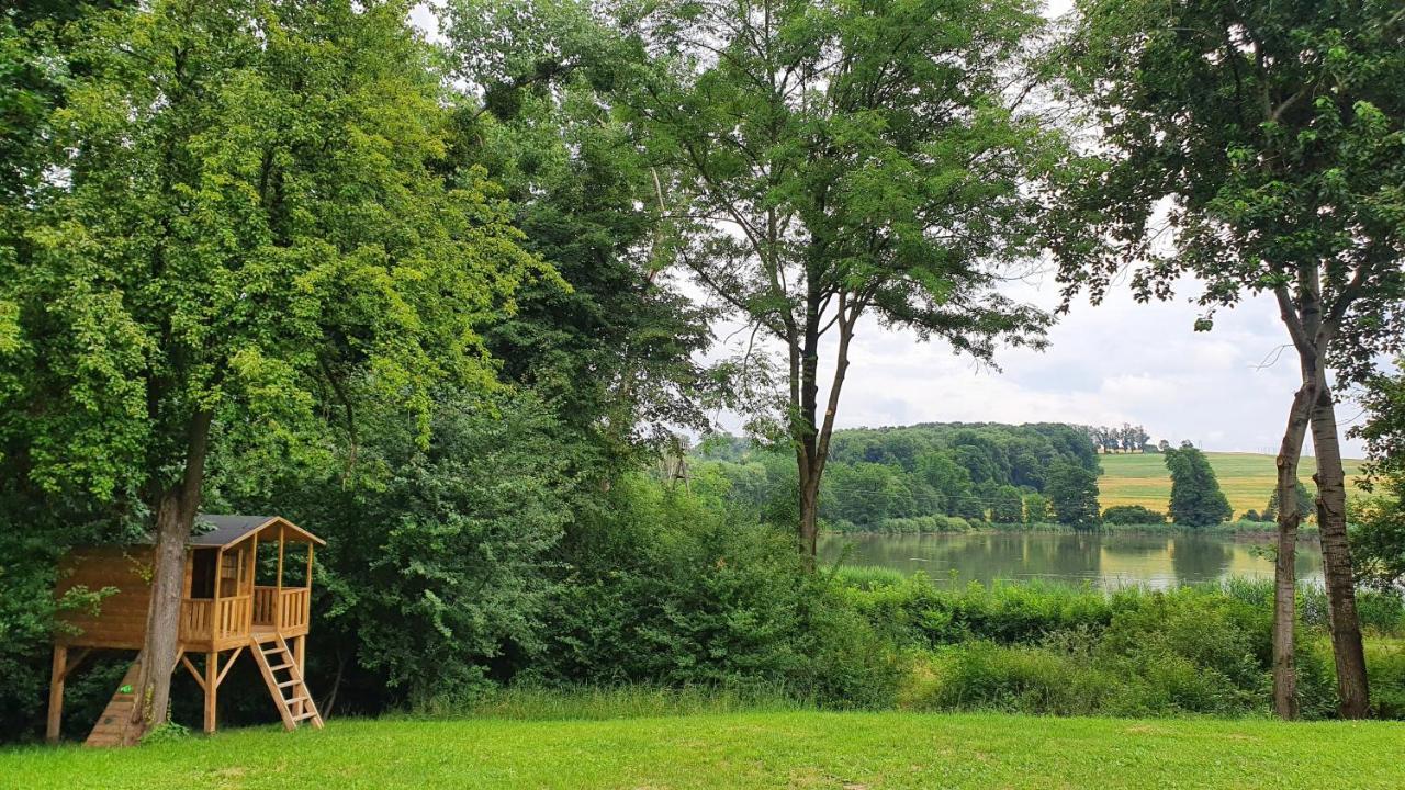 Nasz Debowiec - Dom Dla 15 Osob, Sauna, Widok Na Staw, Wielka Dzialka Exteriör bild